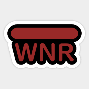 Wiener Sausage "WNR" Minimalist Food Sticker